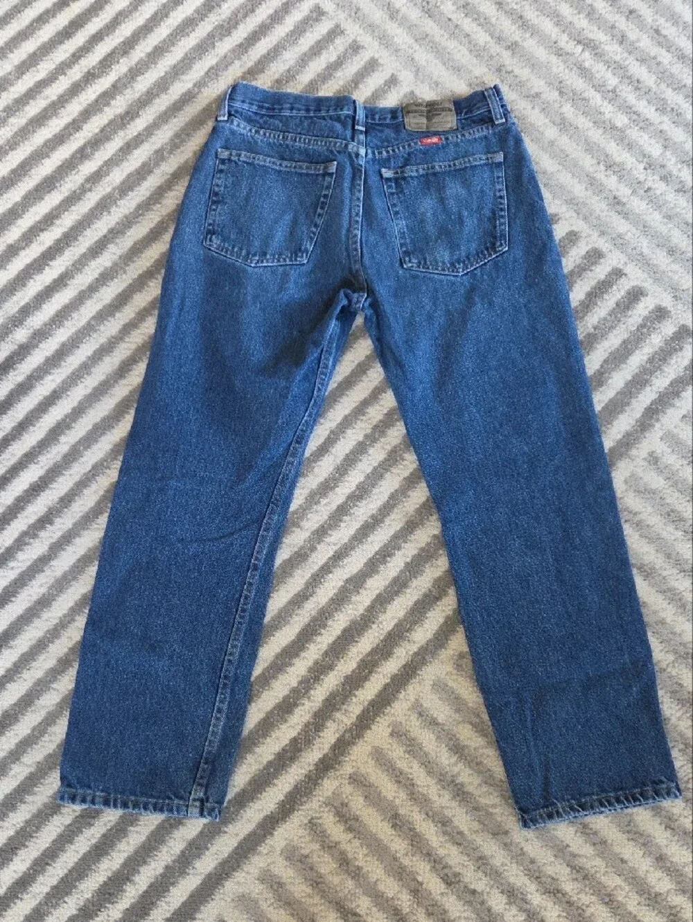 Men's Wrangler Straight-Leg Blue Denim Jeans Size 33x30